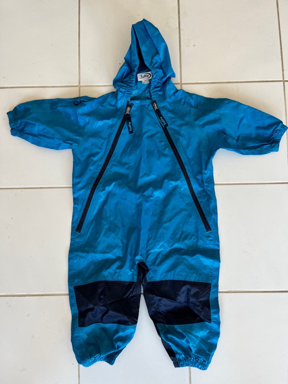 Tuffo Bright Teal Hooded Rain Suit 2T